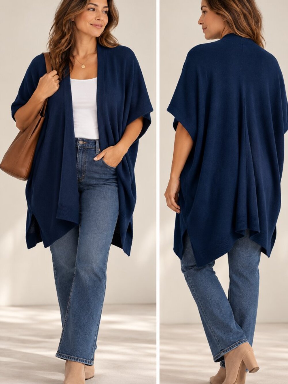 Lululemon Merino Wool Short Sleeve Wrap Navy Blue M/L